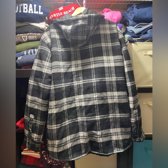 Black and White Flannel Jacket. - Picture 3 of 3